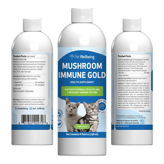 Mushroom Immune Gold - Holistic Complementary Immune and Antioxidant Support for Cats