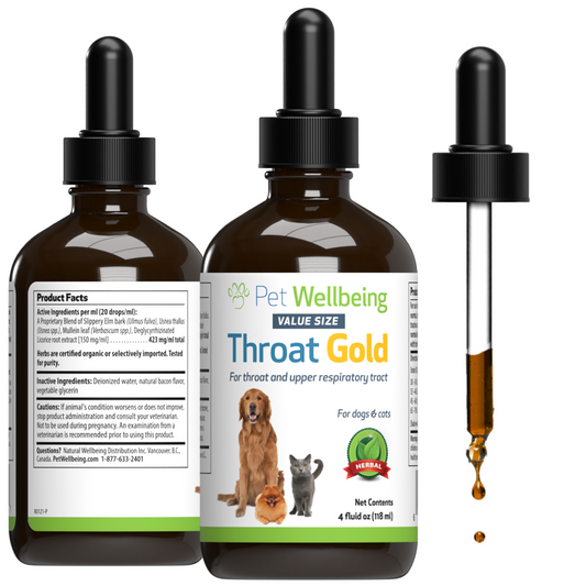 Throat Gold - Soothes Occasional Cough & Throat Discomfort in Dogs